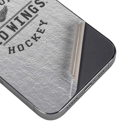 NHL Detroit Red Wings Black Text iPhone 14 Pro Skin