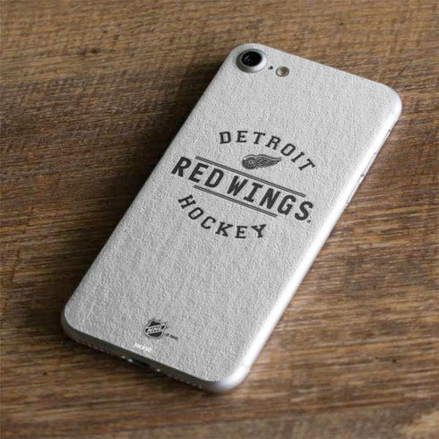 NHL Detroit Red Wings Black Text iPhone 7 Skin