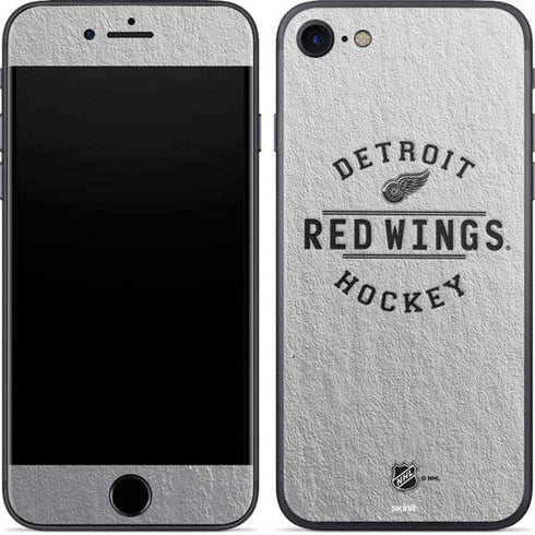 NHL Detroit Red Wings Black Text iPhone 8 Skin