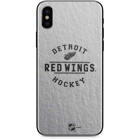 NHL Detroit Red Wings Black Text iPhone X Skin