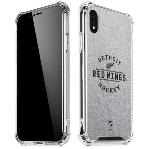 NHL Detroit Red Wings Black Text iPhone XR Clear Case