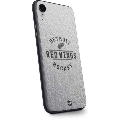 NHL Detroit Red Wings Black Text iPhone XR Skin