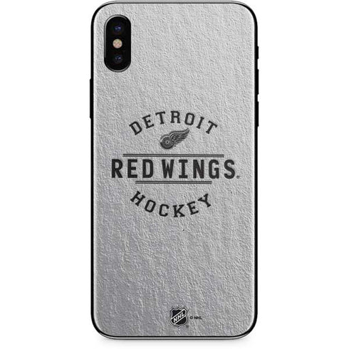 NHL Detroit Red Wings Black Text iPhone XS Max Skin