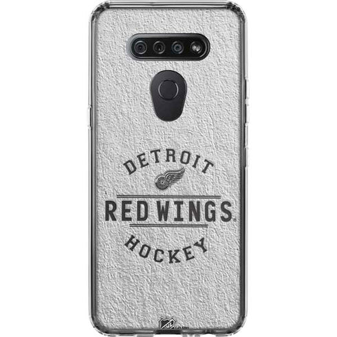 NHL Detroit Red Wings Black Text LG K51/Q51 Clear Case