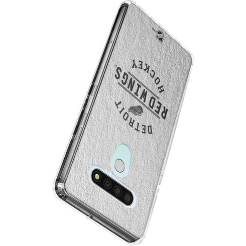 NHL Detroit Red Wings Black Text LG Stylo 6 Clear Case