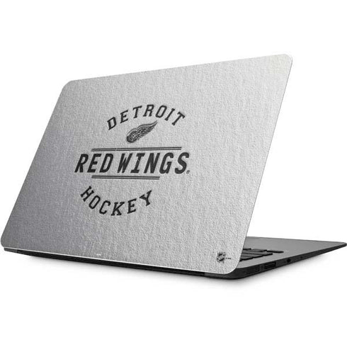 NHL Detroit Red Wings Black Text Apple MacBook Skin