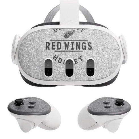 NHL Detroit Red Wings Black Text Meta Quest 3 Skin