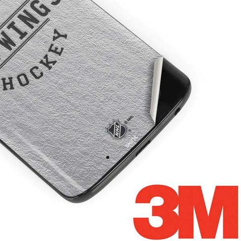 NHL Detroit Red Wings Black Text Moto G6 Skin