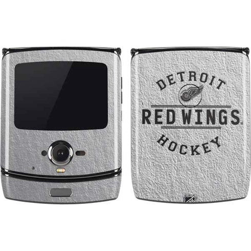 NHL Detroit Red Wings Black Text Motorola RAZR Skin