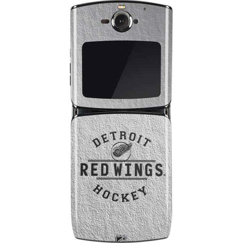 NHL Detroit Red Wings Black Text Motorola RAZR Skin