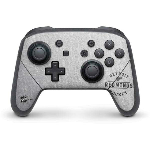 NHL Detroit Red Wings Black Text Nintendo Switch Pro Controller Skin