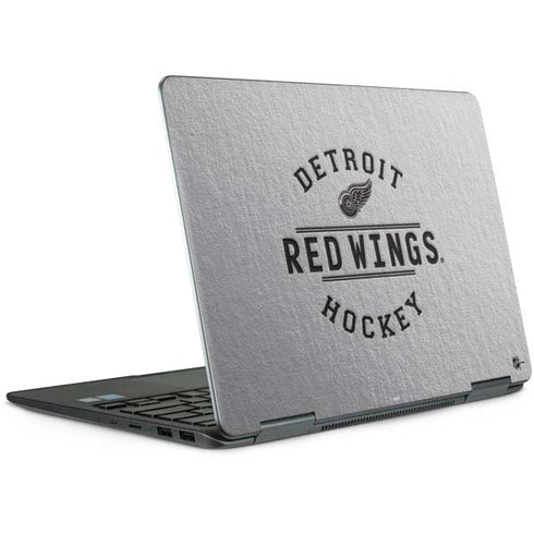 NHL Detroit Red Wings Black Text Notebook 9 Pro 13in (2017) Skin