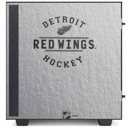NHL Detroit Red Wings Black Text NZXT H510 Compact ATX Mid-Tower Case Skin