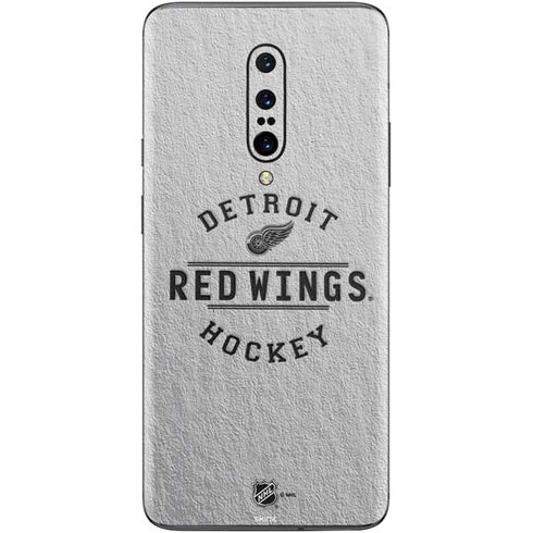 NHL Detroit Red Wings Black Text OnePlus 7 Pro Skin