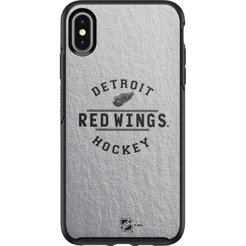 NHL Detroit Red Wings Black Text Otterbox Symmetry iPhone Skin