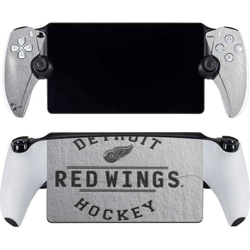 NHL Detroit Red Wings Black Text PlayStation Portal Remote Player Skin