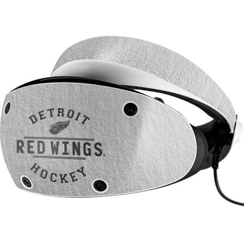 NHL Detroit Red Wings Black Text PlayStation VR2 Skin