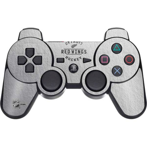 NHL Detroit Red Wings Black Text PS3 Dual Shock wireless controller Skin
