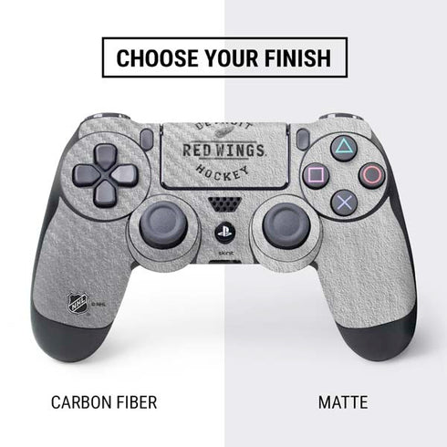 NHL Detroit Red Wings Black Text PS4 Controller Skin