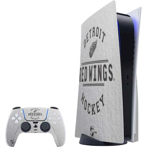 NHL Detroit Red Wings Black Text PS5 Bundle Skin