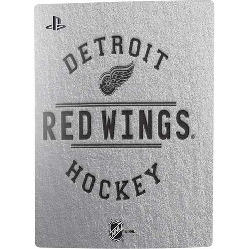NHL Detroit Red Wings Black Text PS5 Console Skin