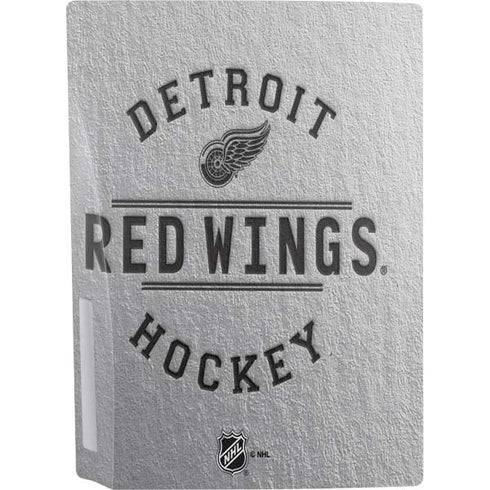 NHL Detroit Red Wings Black Text PS5 Console Skin