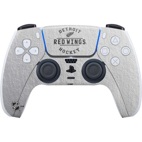 NHL Detroit Red Wings Black Text PS5 Controller Skin