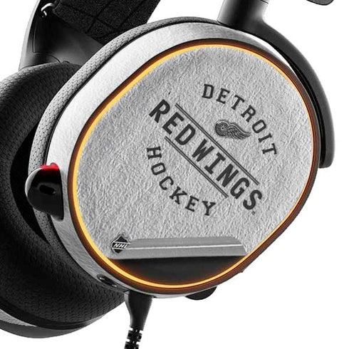 NHL Detroit Red Wings Black Text SteelSeries Arctis 5 Skin