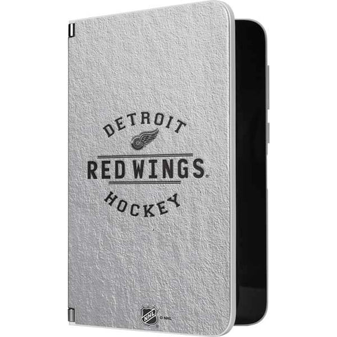NHL Detroit Red Wings Black Text Surface Duo Skin