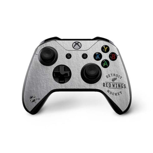 NHL Detroit Red Wings Black Text Xbox One X Controller Skin