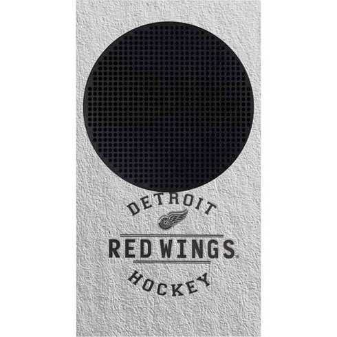 NHL Detroit Red Wings Black Text Xbox Series S Console Skin