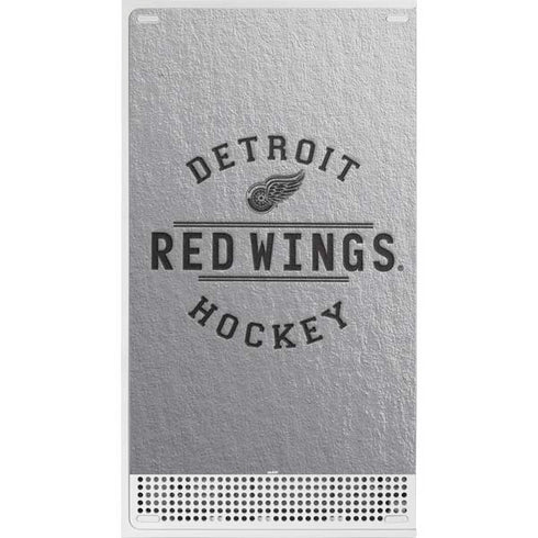 NHL Detroit Red Wings Black Text Xbox Series S Console Skin