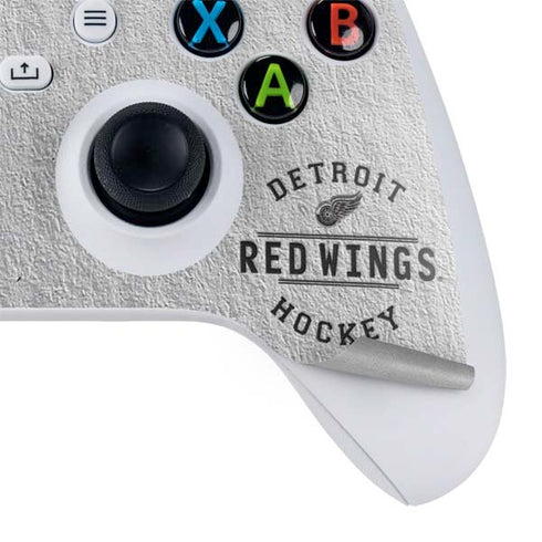 NHL Detroit Red Wings Black Text Xbox Series S Controller Skin