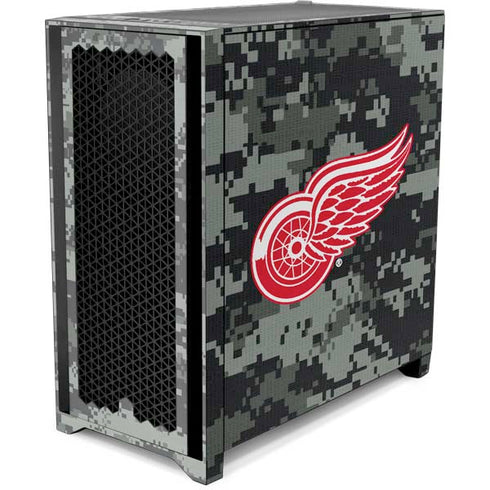 NHL Detroit Red Wings Camo Corsair 4000D Tempered Glass Mid-Tower ATX Case Skin