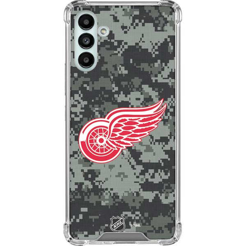 NHL Detroit Red Wings Camo Galaxy A13 5G Clear Case