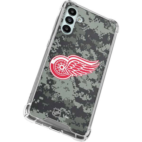 NHL Detroit Red Wings Camo Galaxy A13 5G Clear Case