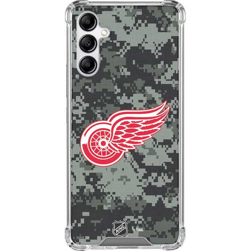 NHL Detroit Red Wings Camo Galaxy A14 5G Clear Case