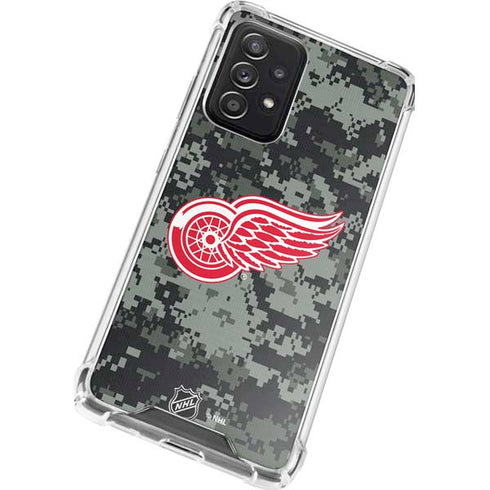 NHL Detroit Red Wings Camo Galaxy A52 5G Clear Case