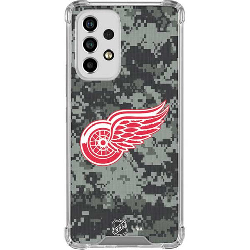 NHL Detroit Red Wings Camo Galaxy A53 5G Clear Case