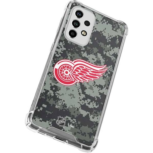 NHL Detroit Red Wings Camo Galaxy A53 5G Clear Case