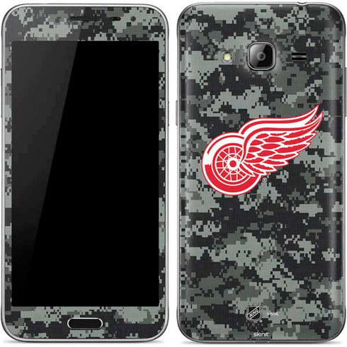 NHL Detroit Red Wings Camo Galaxy J3 Skin