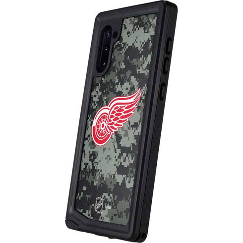 NHL Detroit Red Wings Camo Galaxy Note 10 Waterproof Case