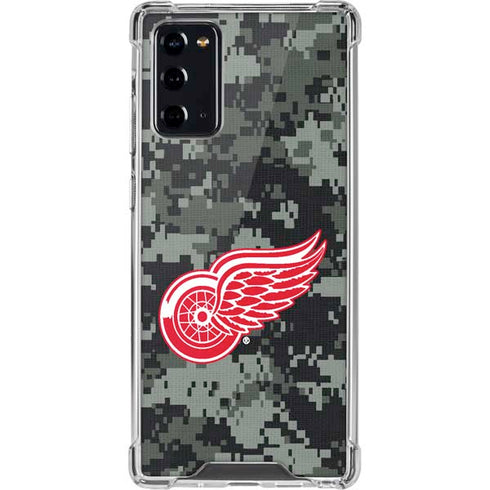 NHL Detroit Red Wings Camo Galaxy Note20 5G Clear Case