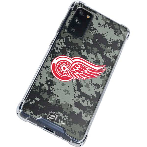 NHL Detroit Red Wings Camo Galaxy S20 FE Clear Case