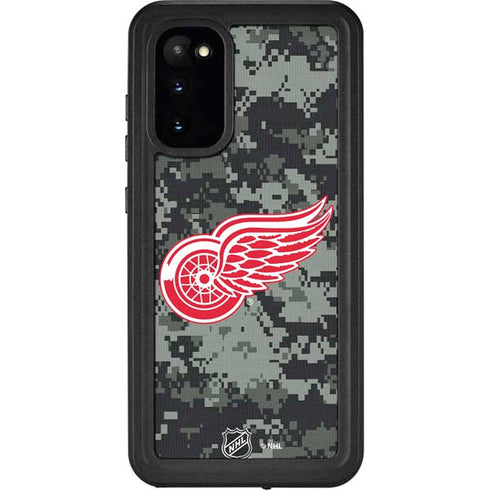NHL Detroit Red Wings Camo Galaxy S20 Waterproof Case