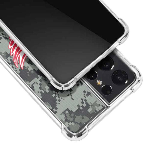 NHL Detroit Red Wings Camo Galaxy S21 Ultra 5G Clear Case