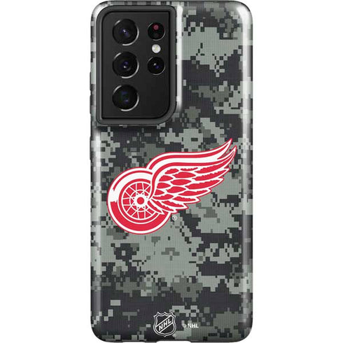 NHL Detroit Red Wings Camo Galaxy S21 Ultra 5G Pro Case