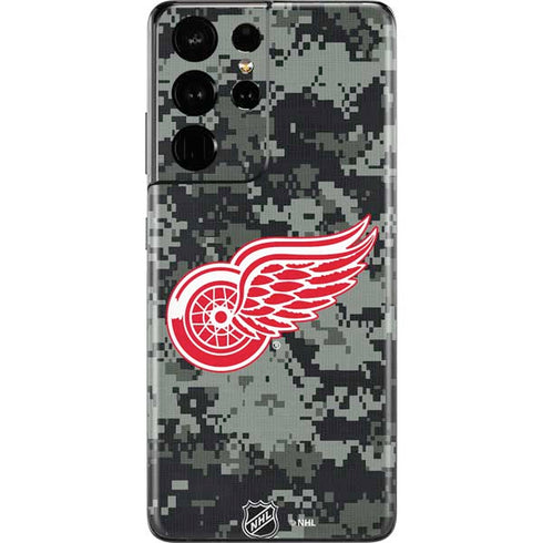 NHL Detroit Red Wings Camo Galaxy S21 Ultra 5G Skin