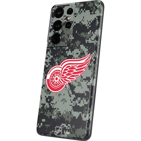 NHL Detroit Red Wings Camo Galaxy S21 Ultra 5G Skin