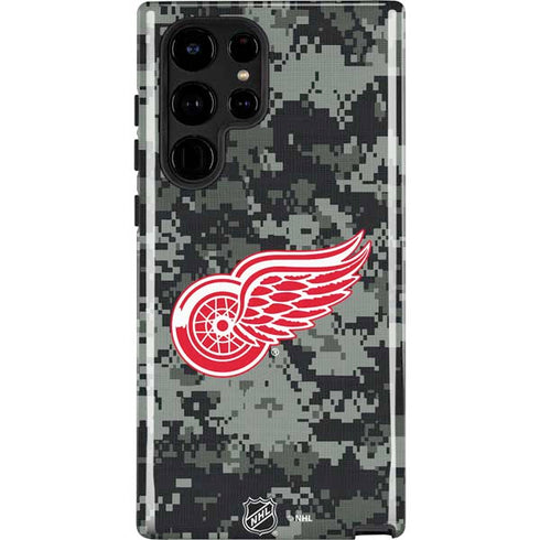 NHL Detroit Red Wings Camo Galaxy S22 Ultra Pro Case